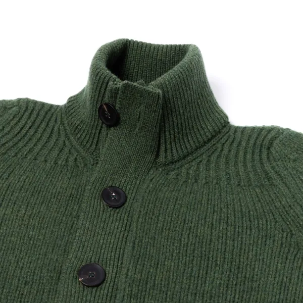 William Lockie Cardigan "Lomond Knit-Bomber" In 4 Ply Geelong Lambswool