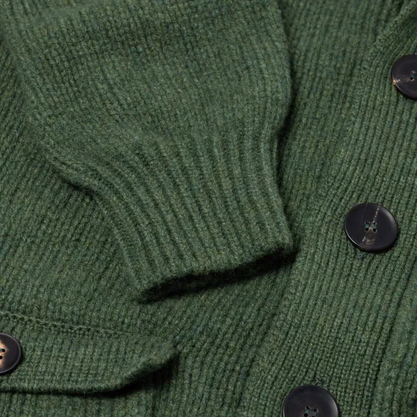 William Lockie Cardigan "Lomond Knit-Bomber" In 4 Ply Geelong Lambswool
