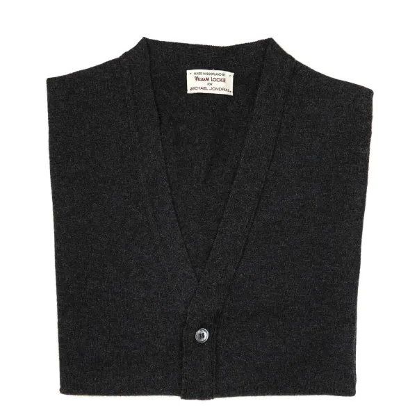 William Lockie Cardigan "Oxton Cardigan" Made Of Fine Scottish 1 Ply Cashmere