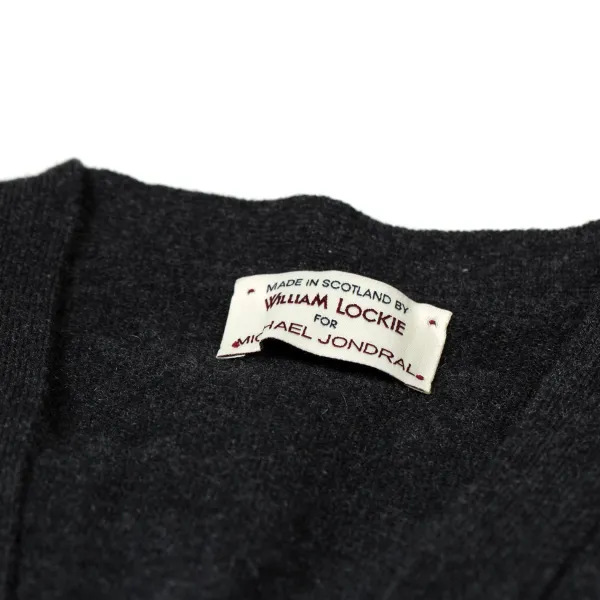 William Lockie Cardigan "Oxton Cardigan" Made Of Fine Scottish 1 Ply Cashmere