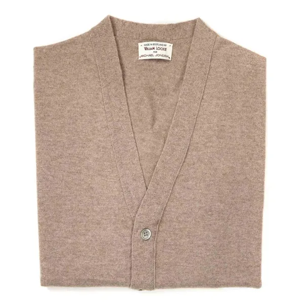 William Lockie Cardigan "Oxton Cardigan" Made Of Fine Scottish 1 Ply Cashmere