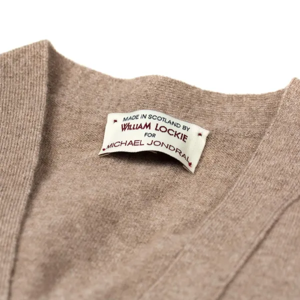 William Lockie Cardigan "Oxton Cardigan" Made Of Fine Scottish 1 Ply Cashmere