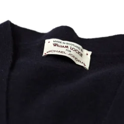 William Lockie Cardigan "Oxton Cardigan" Made Of Fine Scottish 1 Ply Cashmere