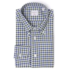 Borriello Checked Shirt "Bicolor Vichy" With Button Down Collar And Sport Cuff -