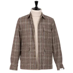 De Petrillo Checked Sports Jacket "Shirt Pocket" Made Of Pure Wool By Fe