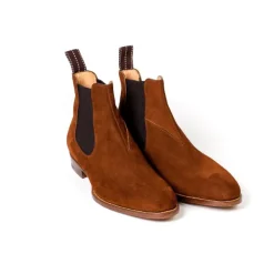 Saint Crispin's Chelsea Boot Made Of Brown "Hunting" Suede