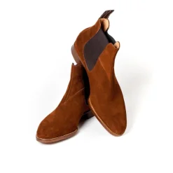 Saint Crispin's Chelsea Boot Made Of Brown "Hunting" Suede