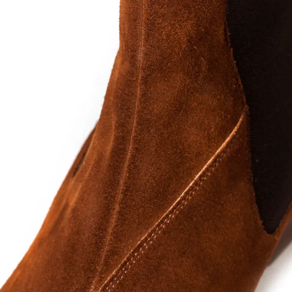 Saint Crispin's Chelsea Boot Made Of Brown "Hunting" Suede