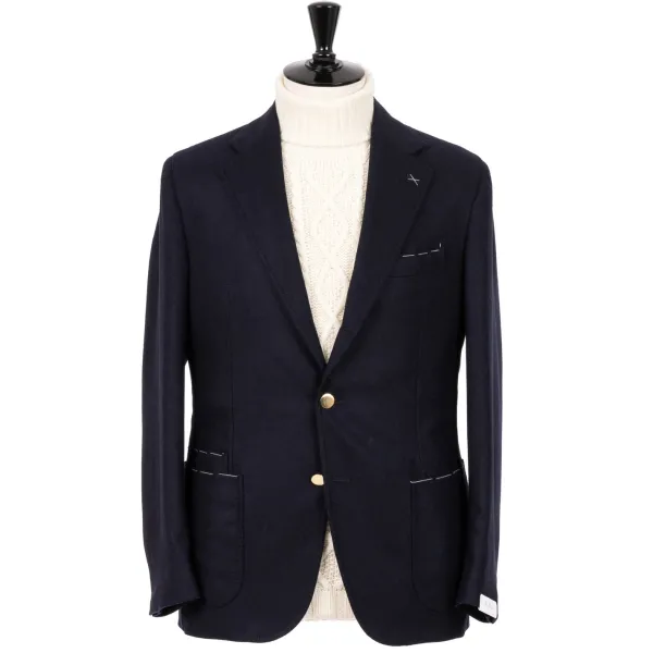 De Petrillo Club Button Jacket Made Of Wool And Cashmere By Drago - Ha