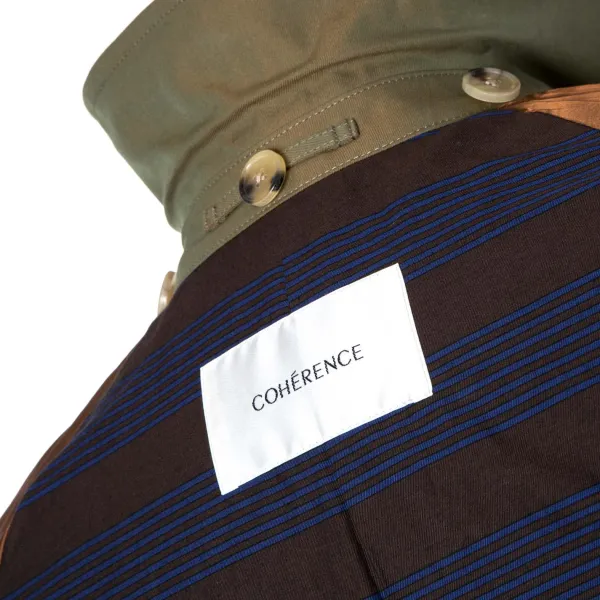 Coherence Coat "Fou Fou Ii" Made Of Japanese Cotton Gabardine