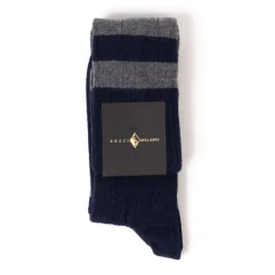 Sozzi College Stripe Knee Socks Made From A Cashmere Blend