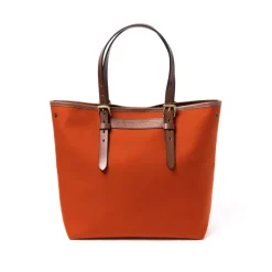 Felisi Cotton Canvas And Saddle Leather Bag