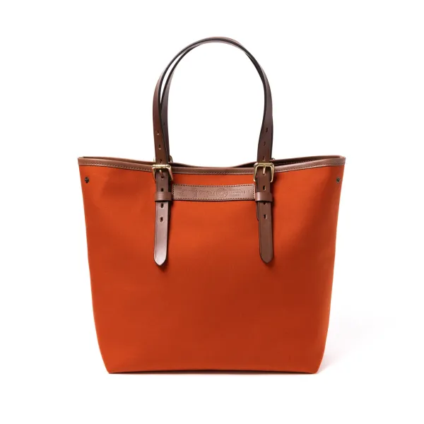 Felisi Cotton Canvas And Saddle Leather Bag "New Office Tote" - Handmade