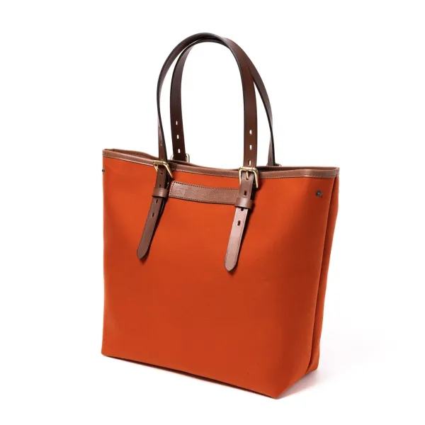Felisi Cotton Canvas And Saddle Leather Bag "New Office Tote" - Handmade