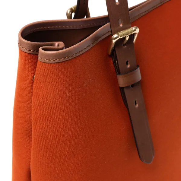 Felisi Cotton Canvas And Saddle Leather Bag "New Office Tote" - Handmade