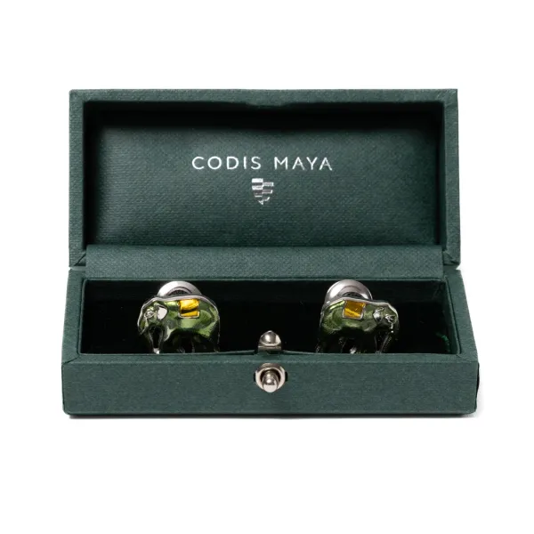 Codis Maya Cufflink "Elephant" - Handmade