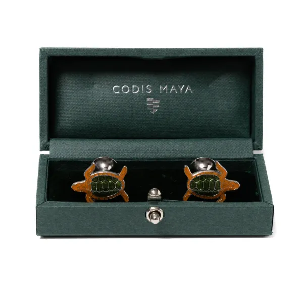 Codis Maya Cufflink "Turtle" - Handmade
