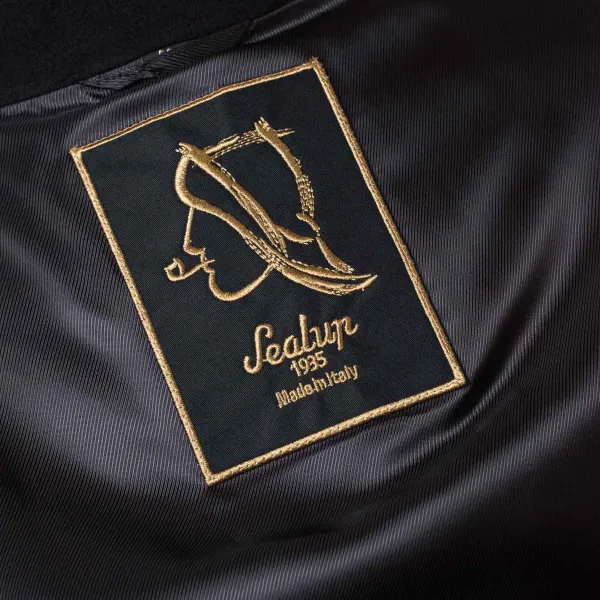 Sealup Dark Blue Caban Jacket "Amalfi" Made Of Water Repellent Wool