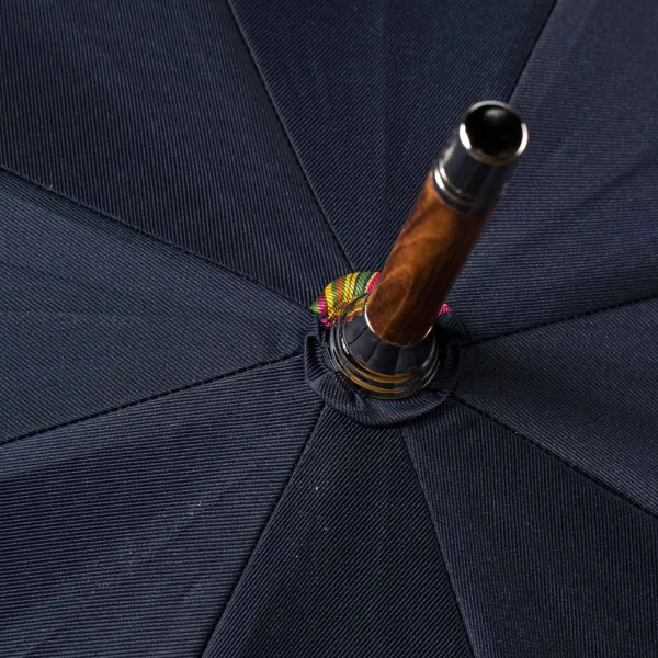Maglia Dark Blue Cane Umbrella "Lord" With Polished Maple Handle