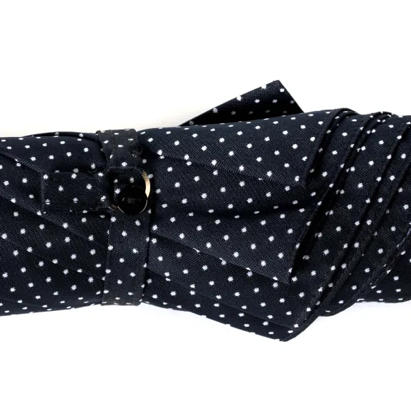 Maglia Dark Blue Dotted Umbrella "Traveller" With Bamboo Handle