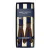 Albert Thurston Dark Blue Elastic Suspenders To Button