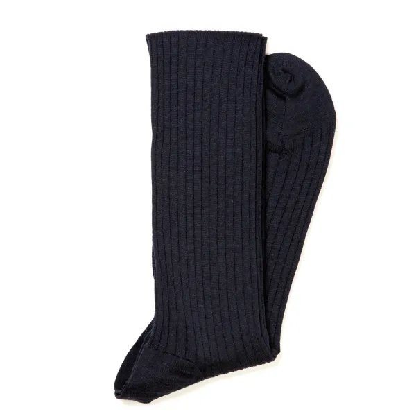 Sozzi Dark Blue Ribbed Stockings
