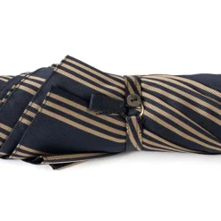 Maglia Dark Blue Striped Umbrella With Handle Made Of Walnut