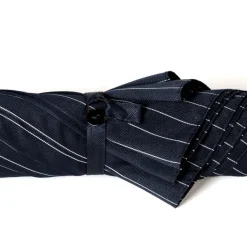 Maglia Dark Blue Striped Umbrella "Traveler" With Bamboo Handle