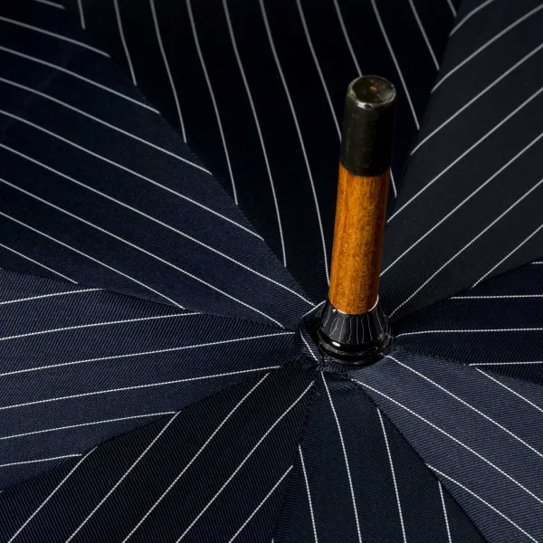 Maglia Dark Blue Striped Umbrella "Traveler" With Bamboo Handle