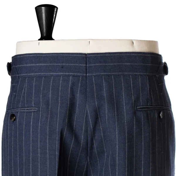 Cesare Attolini Dark Blue Suit "Avvocato" Made Of English High Twist Wool - Purely Han