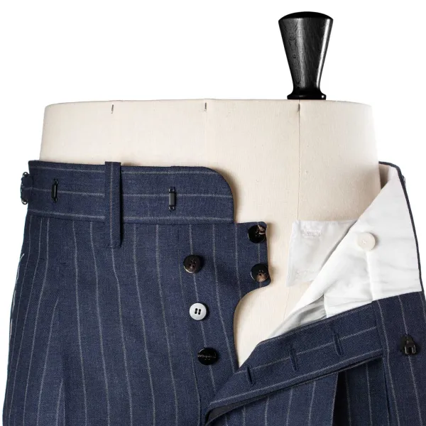 Cesare Attolini Dark Blue Suit "Avvocato" Made Of English High Twist Wool - Purely Han