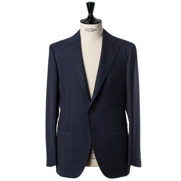 Cesare Attolini Dark Blue Suit "Magistrale" Made Of English High Twist Wool - Purely H