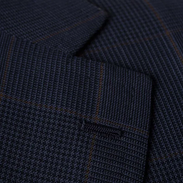 Cesare Attolini Dark Blue Suit "Magistrale" Made Of English High Twist Wool - Purely H