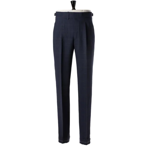 Cesare Attolini Dark Blue Suit "Magistrale" Made Of English High Twist Wool - Purely H