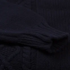 William Lockie Dark Blue Turtleneck Sweater