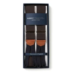 Albert Thurston Dark Brown Elastic Braces To Button