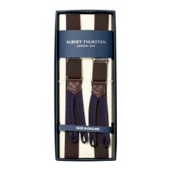 Albert Thurston Dark Brown Elastic Suspender To Button