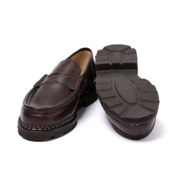 Paraboot Dark Brown "Reims" Waxed Calfskin Loafer