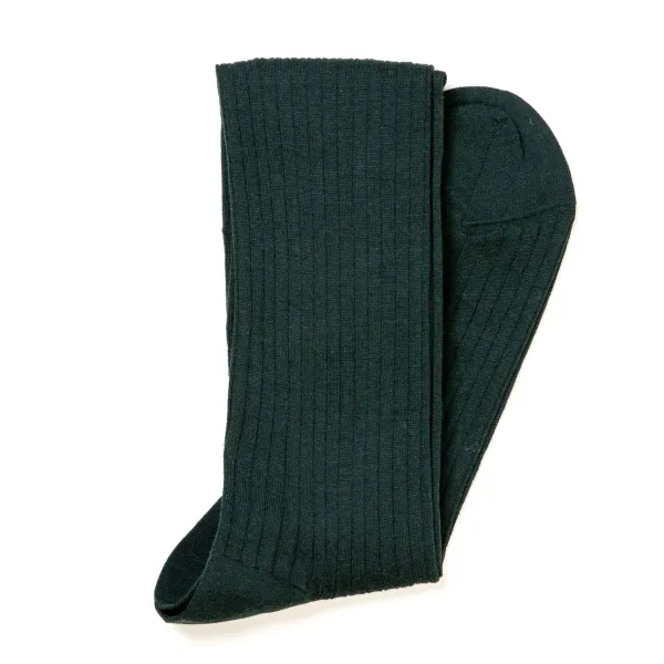 Sozzi Dark Green Ribbed Stockings