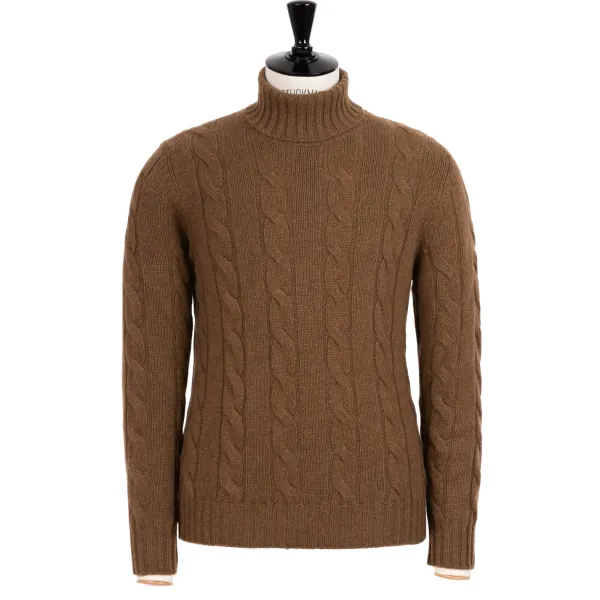Di Poldo Delle Alpi Torino" Turtleneck Sweater In Pure Cariaggi Cashmere - Hand