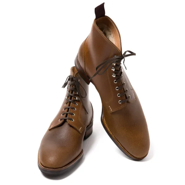 Saint Crispin's Derby Boot "Mountain Walk" Made Of Brown Juchten Leather - E