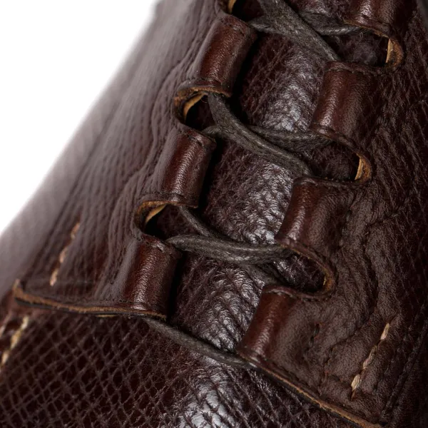 Saint Crispin's Derby "Ghillie" Made Of Brown Calfskin "Russian Calf" - Purely Handcra