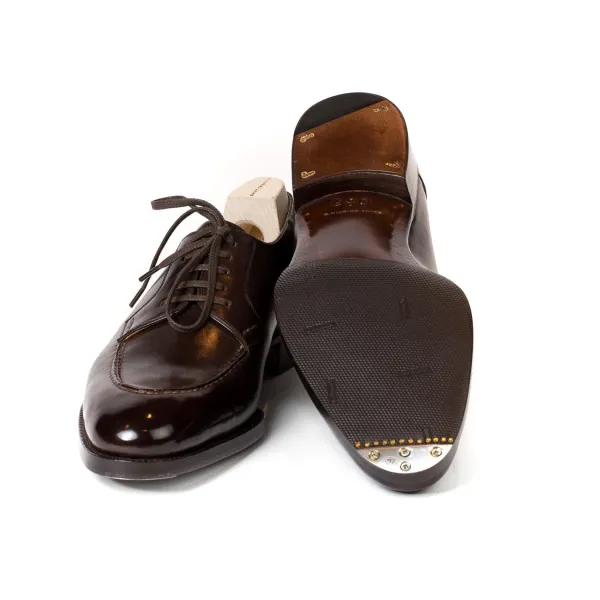 Saint Crispin's Derby "Split Toe Apron" Made From Brown Calfskin - Purely Handcrafted