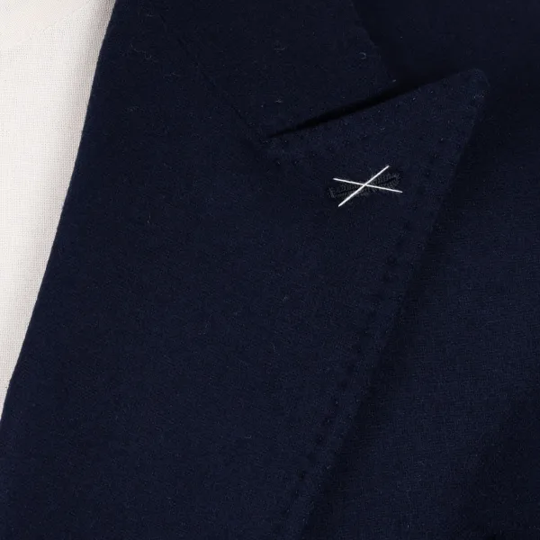 De Petrillo Double Breasted Jacket "Blazer Dorato" In Wool And Cashmere - Handmade