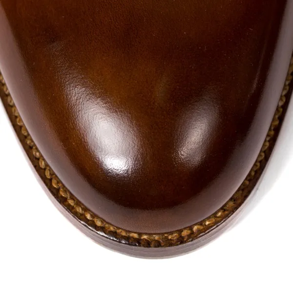 Saint Crispin's Double Monk In Light Brown Calfskin - Purely Handcrafted