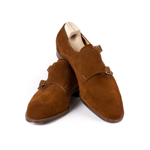 Saint Crispin's Double Monk Made Of Cognac-Colored Leather - Purely Handcrafted