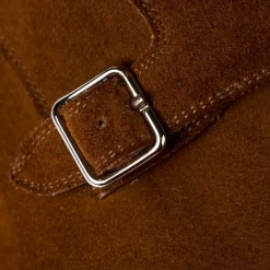 Saint Crispin's Double Monk Made Of Cognac-Colored Leather - Purely Handcrafted