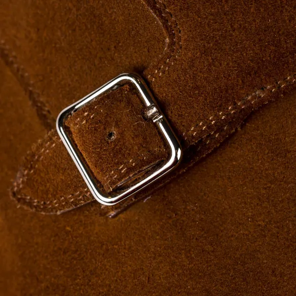 Saint Crispin's Double Monk Made Of Cognac-Colored Leather - Purely Handcrafted