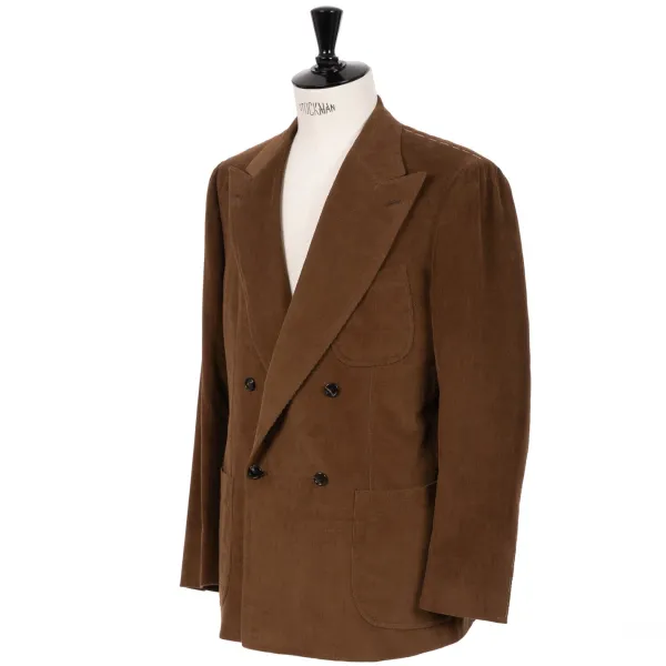 Cesare Attolini Double-Breasted Fine Corduroy Suit "Lusso Nel Paese" Made Of Original