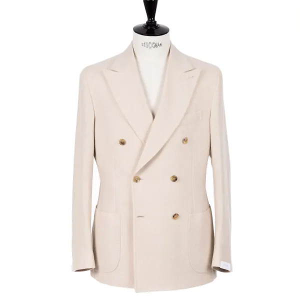 De Petrillo Double-Breasted Jacket "Lusso Naturale" Made Of Pure Cashmer